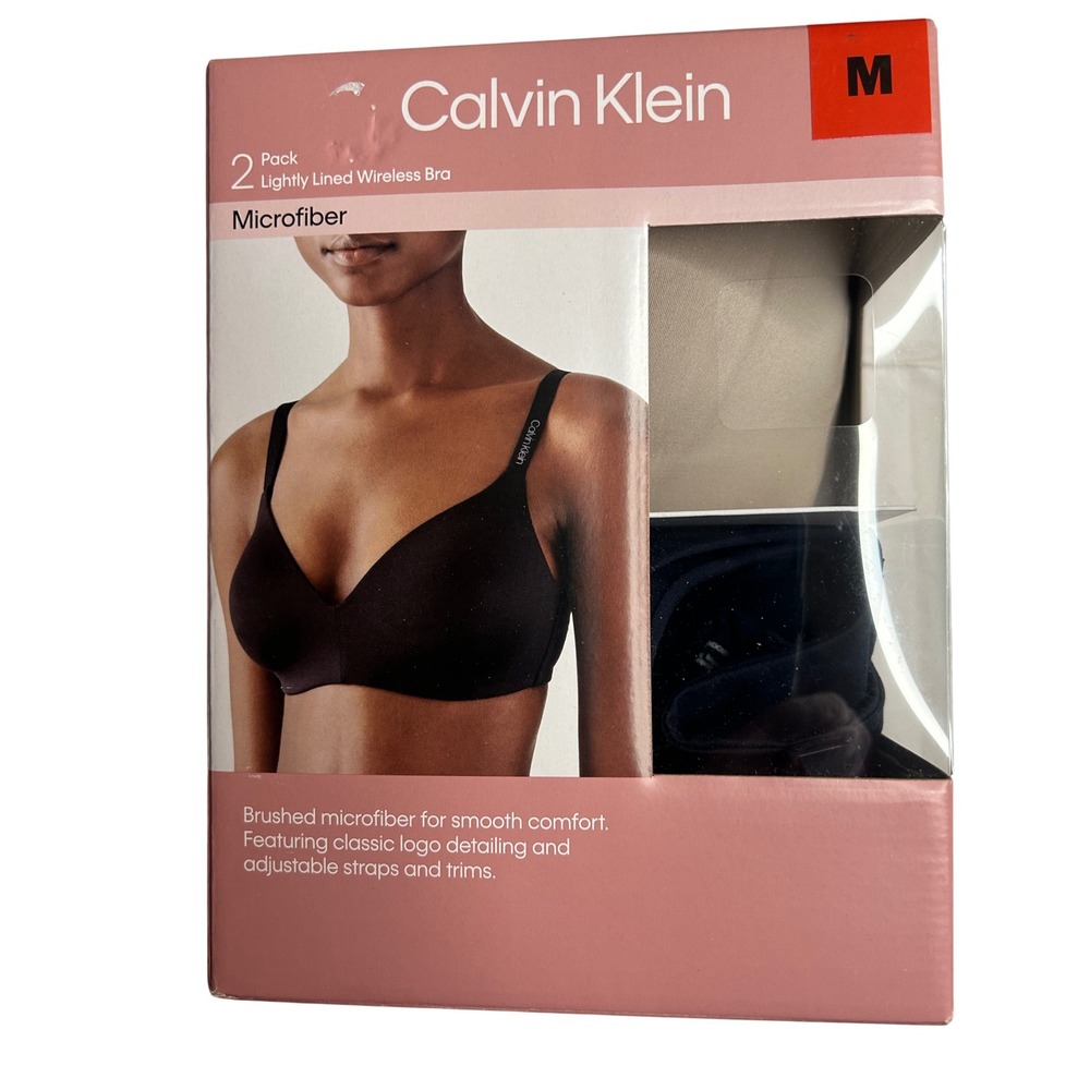 Calvin Klein Black and Cream Wireless Bras